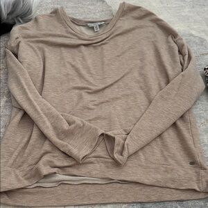 American Eagle Outfitters Beige Long Sleeve Top